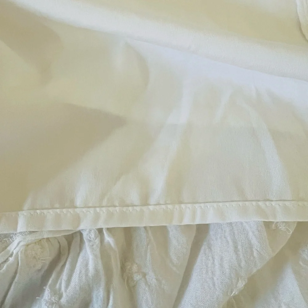 Old Navy White Eyelet Ruffled Smocked Bodice Sleeveless Maxi Sundress 2XL - Picture 4 of 5